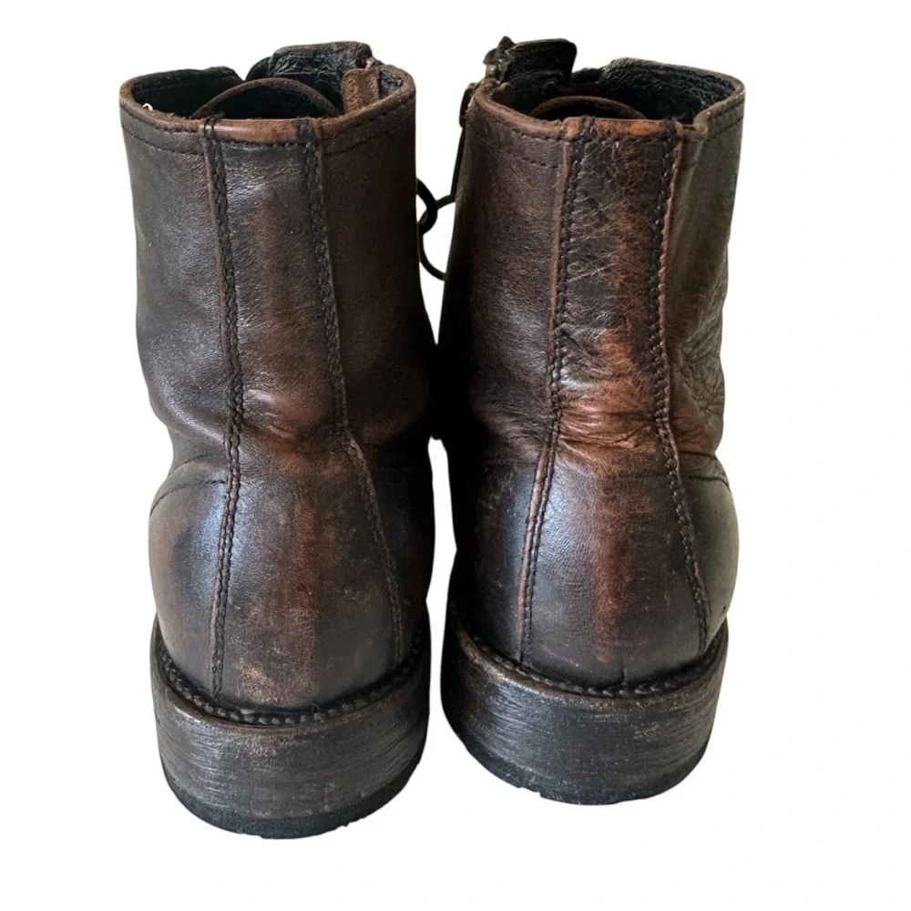Freebirds Pendleton Brown Leather Lace Up Boots Size 14